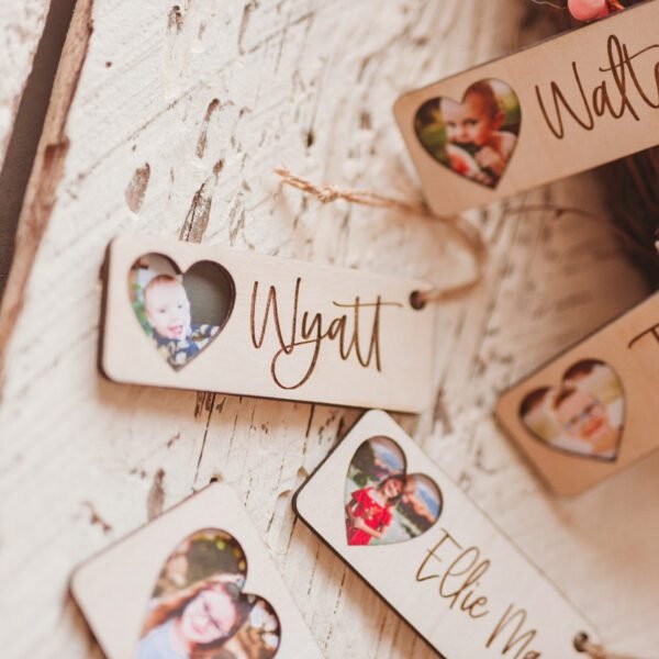 Valentines Day Name Tags / Wooden Heart Name Tags / Wooden Name Labels / Wooden Gift Labels / Valentine Gifts